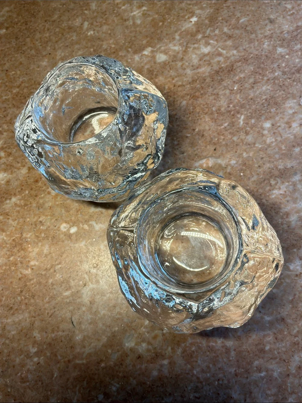 Pair of Kosta Boda ‘Snowball’ Votive Candle Holders
